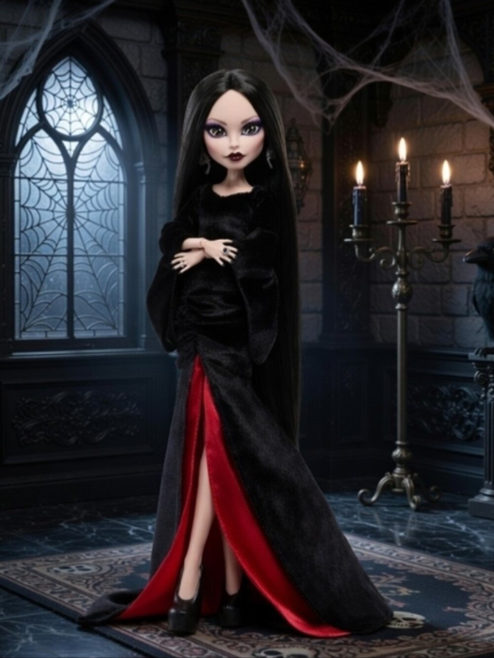 Monster High x Wednesday Morticia Addams Skullector Doll New In Box